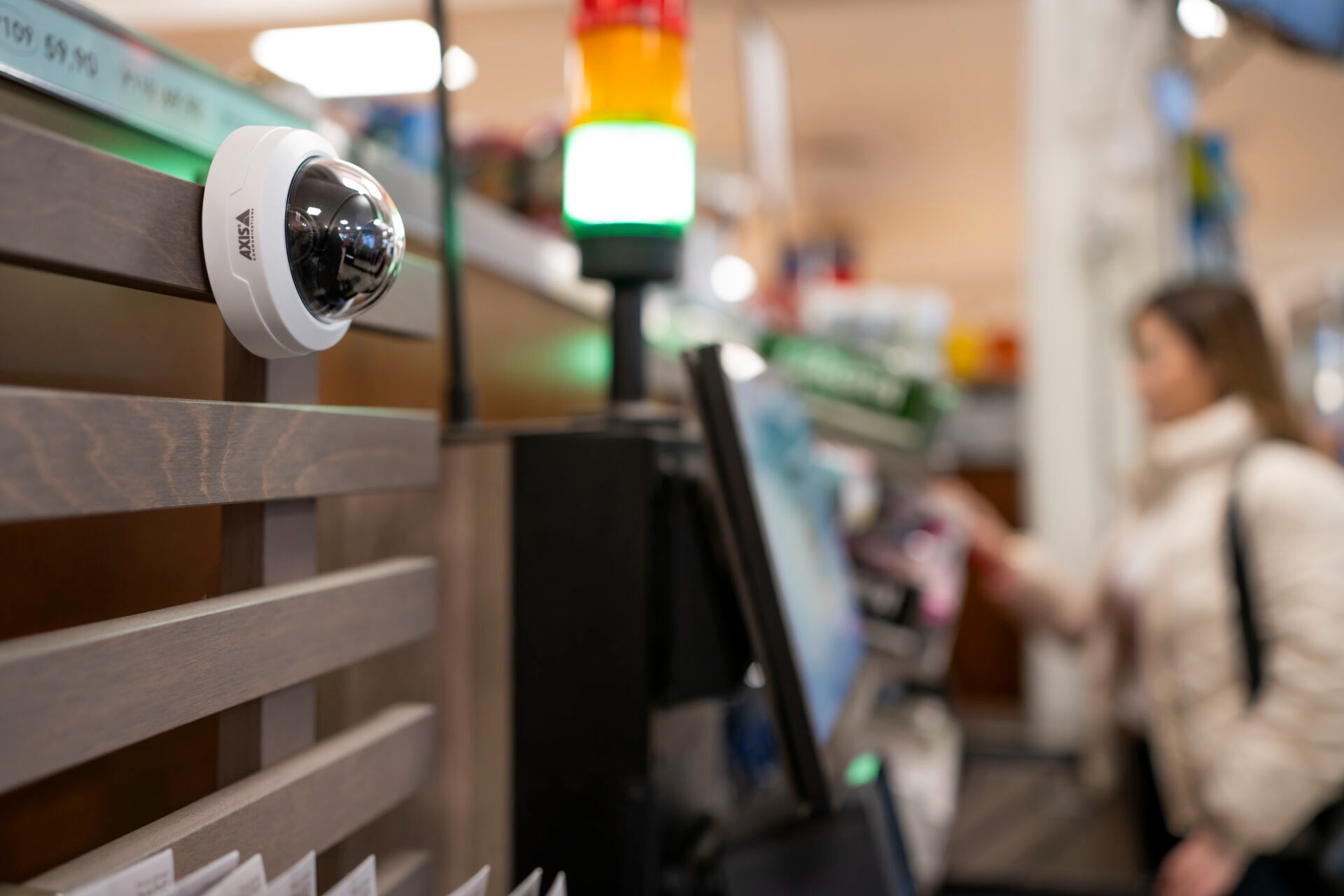 self-checkout grocery store axis